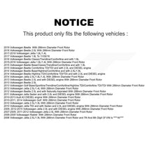 Load image into Gallery viewer, Front Brake Rotors Ceramic Pad Kit With Calipers For Volkswagen Jetta Beetle Rabbit A3