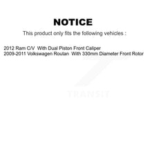 Load image into Gallery viewer, Front Disc Brake Caliper Rotors And Ceramic Pads Kit For Volkswagen Routan Ram C/V KC8-100461T