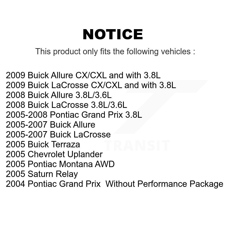 Front Brake Caliper Rotors Ceramic Pad Kit For Pontiac Grand Prix Buick LaCrosse