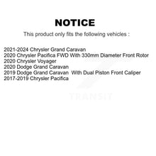 Load image into Gallery viewer, Front Disc Brake Rotors Ceramic Pad Kit With Calipers For Dodge Grand Caravan Chrysler