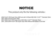Charger l'image dans la galerie, Front Disc Brake Caliper Rotor Ceramic Pad Kit For Ford F-350 Super Duty F-250 Excursion KC8-100492T