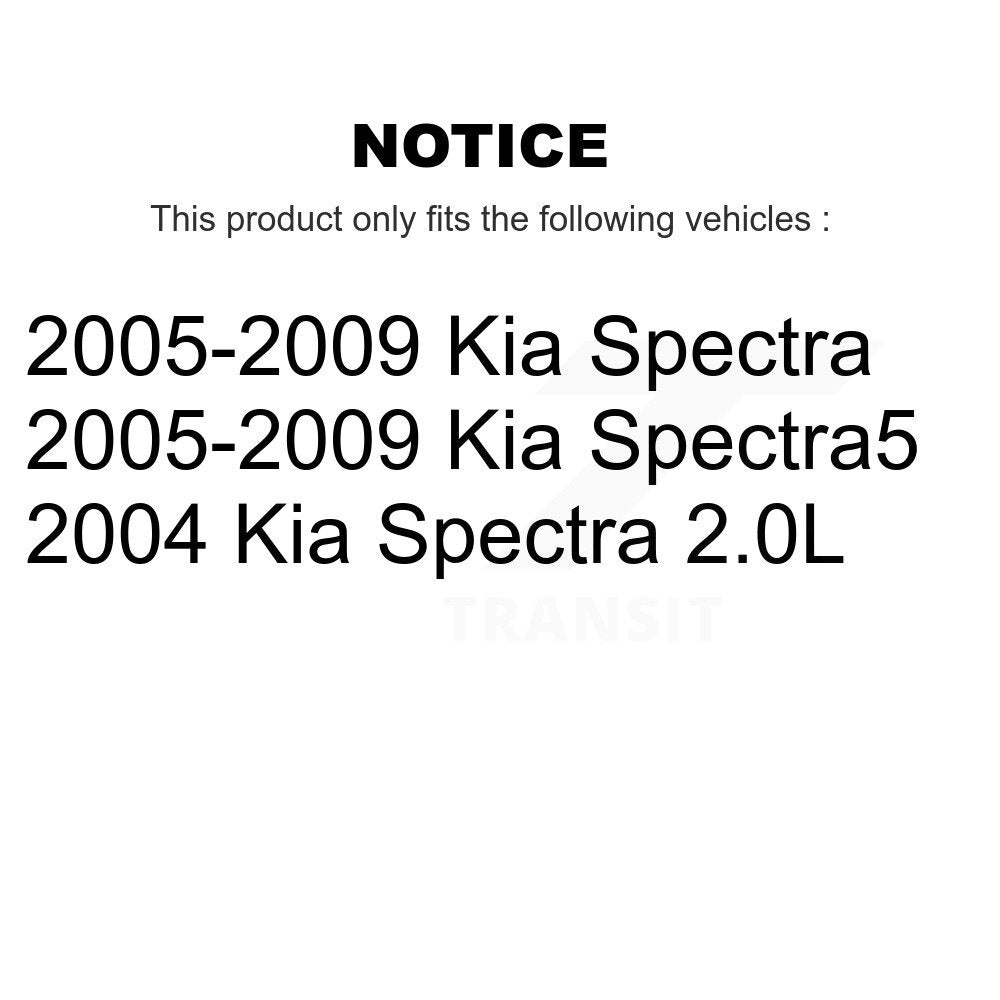 Front Disc Brake Caliper Rotors And Ceramic Pads Kit For Kia Spectra Spectra5 KC8-100501T