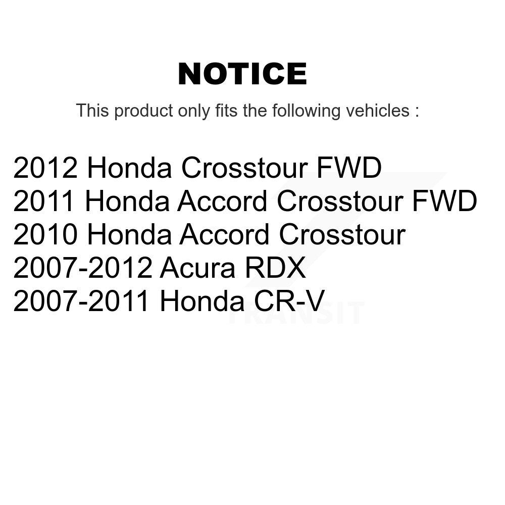 Front Disc Brake Caliper Rotor Ceramic Pad Kit For Honda CR-V Acura RDX Accord Crosstour KC8-100502T