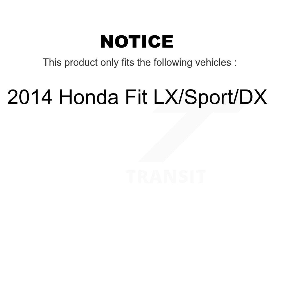 Front Disc Brake Caliper Rotors And Ceramic Pads Kit For 2014 Honda Fit LX Sport DX KC8-100541T