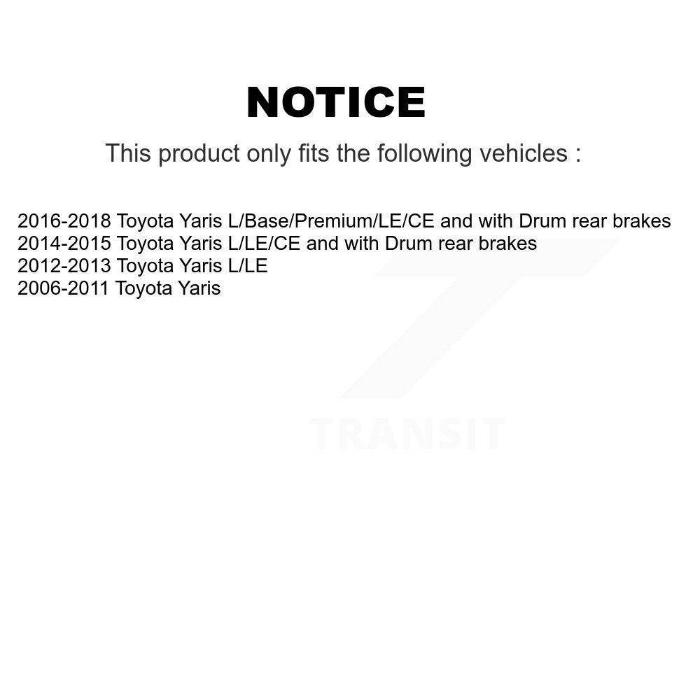 Front Disc Brake Caliper Rotors And Ceramic Pads Kit For Toyota Yaris KC8-100569T