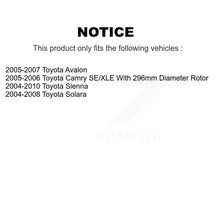 Charger l'image dans la galerie, Front Disc Brake Caliper Rotor And Ceramic Pad Kit For Toyota Sienna Camry Solara Avalon KC8-100576T