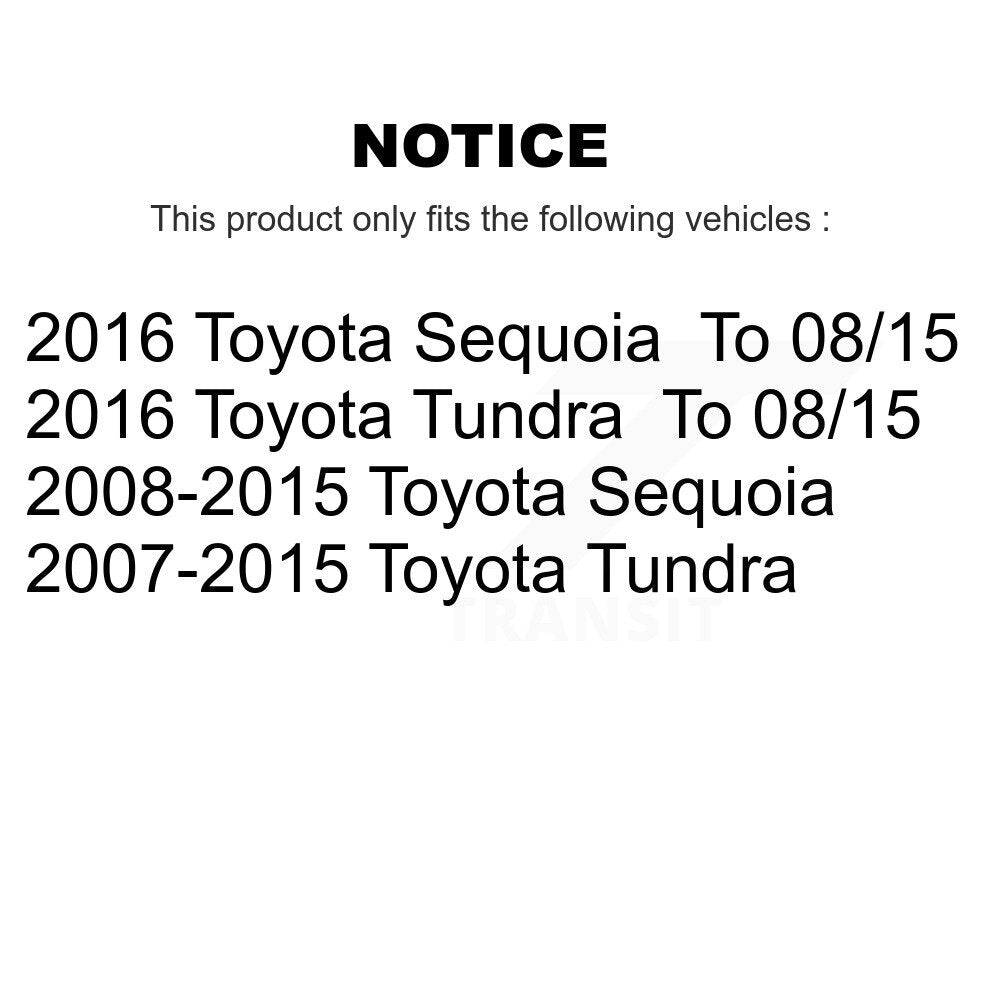 Front Disc Brake Caliper Rotors And Ceramic Pads Kit For Toyota Tundra Sequoia KC8-100586T