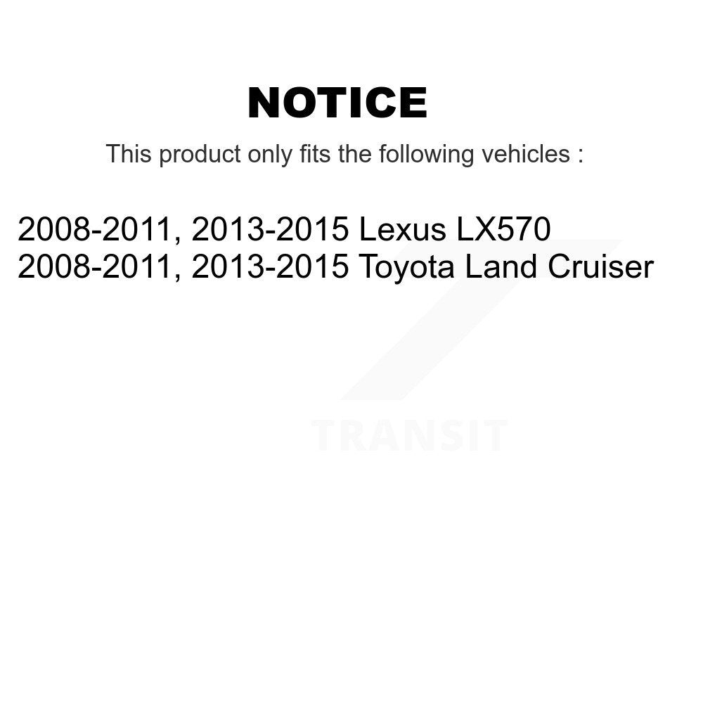 Front Brake Rotors & Ceramic Pad Kit With Calipers For Lexus LX570 Toyota Land Cruiser