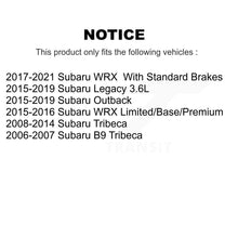 Load image into Gallery viewer, Front Disc Brake Caliper Rotors Ceramic Pad Kit For Subaru Outback WRX Legacy Tribeca B9 KC8-100641T