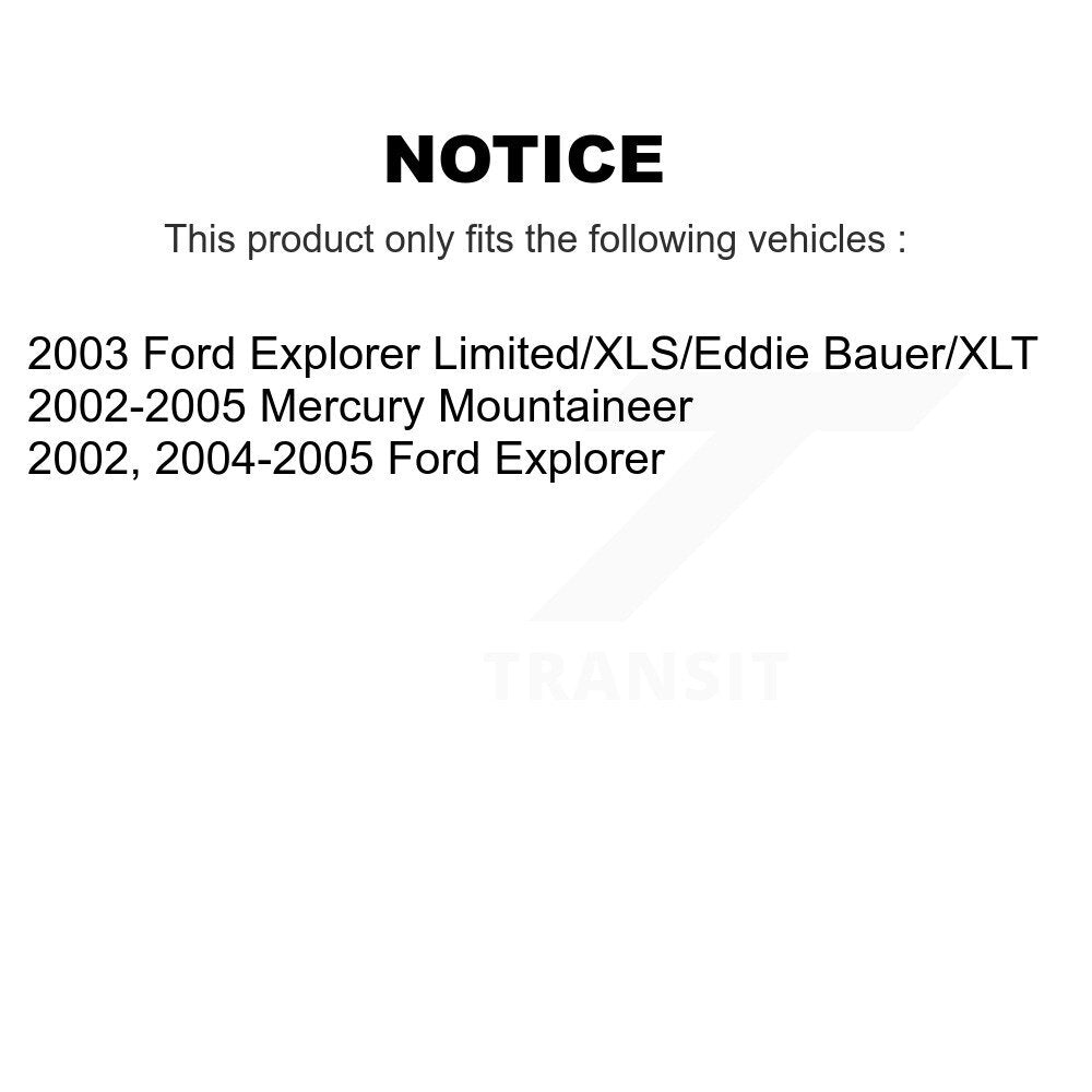 Front Disc Brake Caliper Rotor And Ceramic Pad Kit For Ford Explorer Mercury Mountaineer KC8-100666T