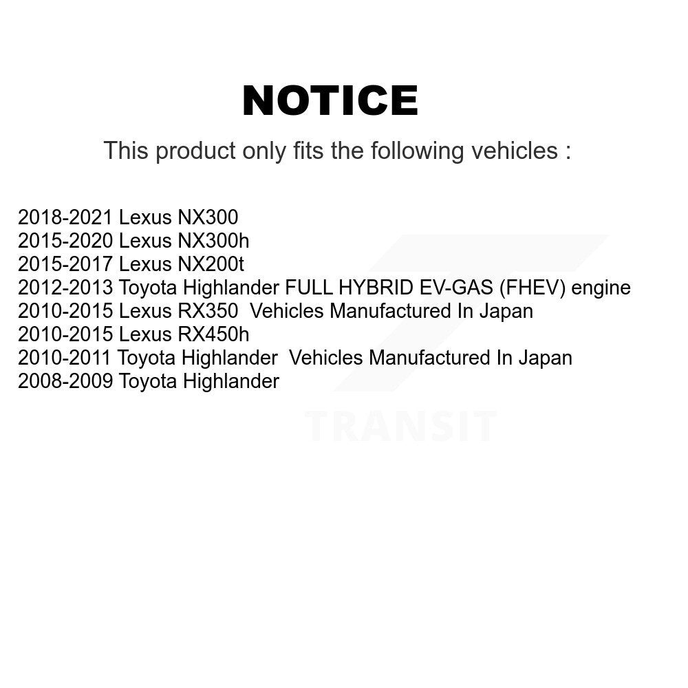 Front Brake Caliper Rotor Ceramic Pad Kit For Lexus RX350 Toyota Highlander NX300 NX200t KC8-100718T