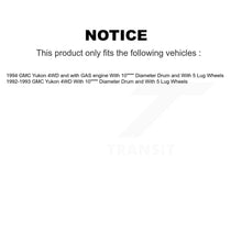 Charger l'image dans la galerie, Front Rear Disc Brake Caliper Rotors Drums Ceramic Pads Kit (8Pc) For GMC Yukon