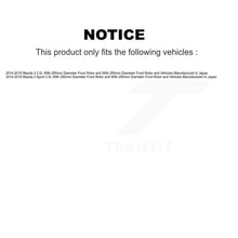 Charger l'image dans la galerie, Front Rear Brake Caliper Rotor &amp; Ceramic Pad Kit (10Pc) For 2014-2016 Mazda 3 Sport 2.5L KC8-100959T