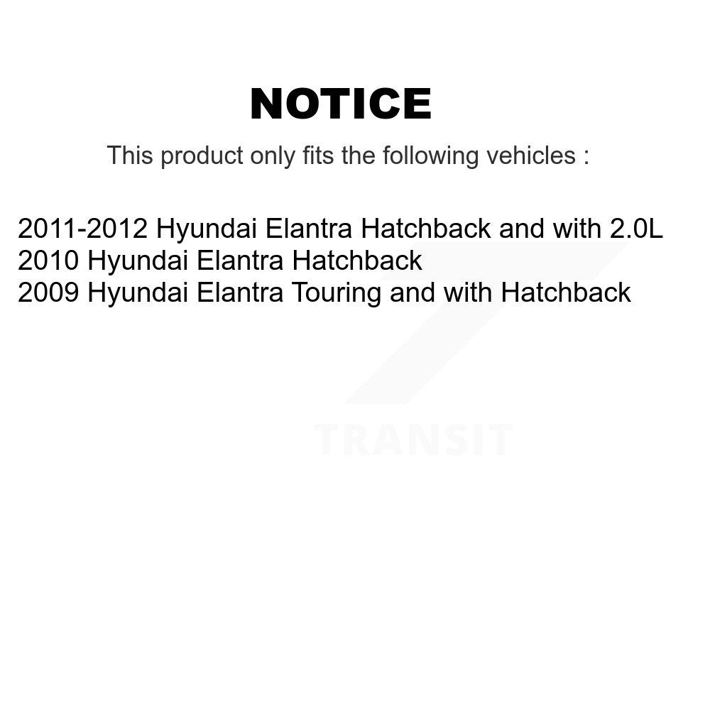 Front Rear Disc Brake Caliper Rotors And Ceramic Pads Kit (10Pc) For Hyundai Elantra KC8-101044T