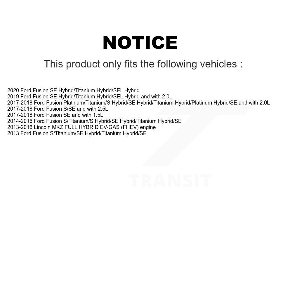 Front Rear Disc Brake Caliper Rotor & Ceramic Pad Kit (10Pc) For Ford Fusion Lincoln MKZ KC8-101083T