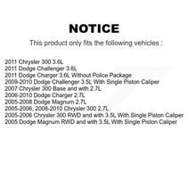 Load image into Gallery viewer, Front Rear Brake Caliper Rotor And Ceramic Pad Kit (10Pc) For Dodge Chrysler 300 Charger KC8-101199T