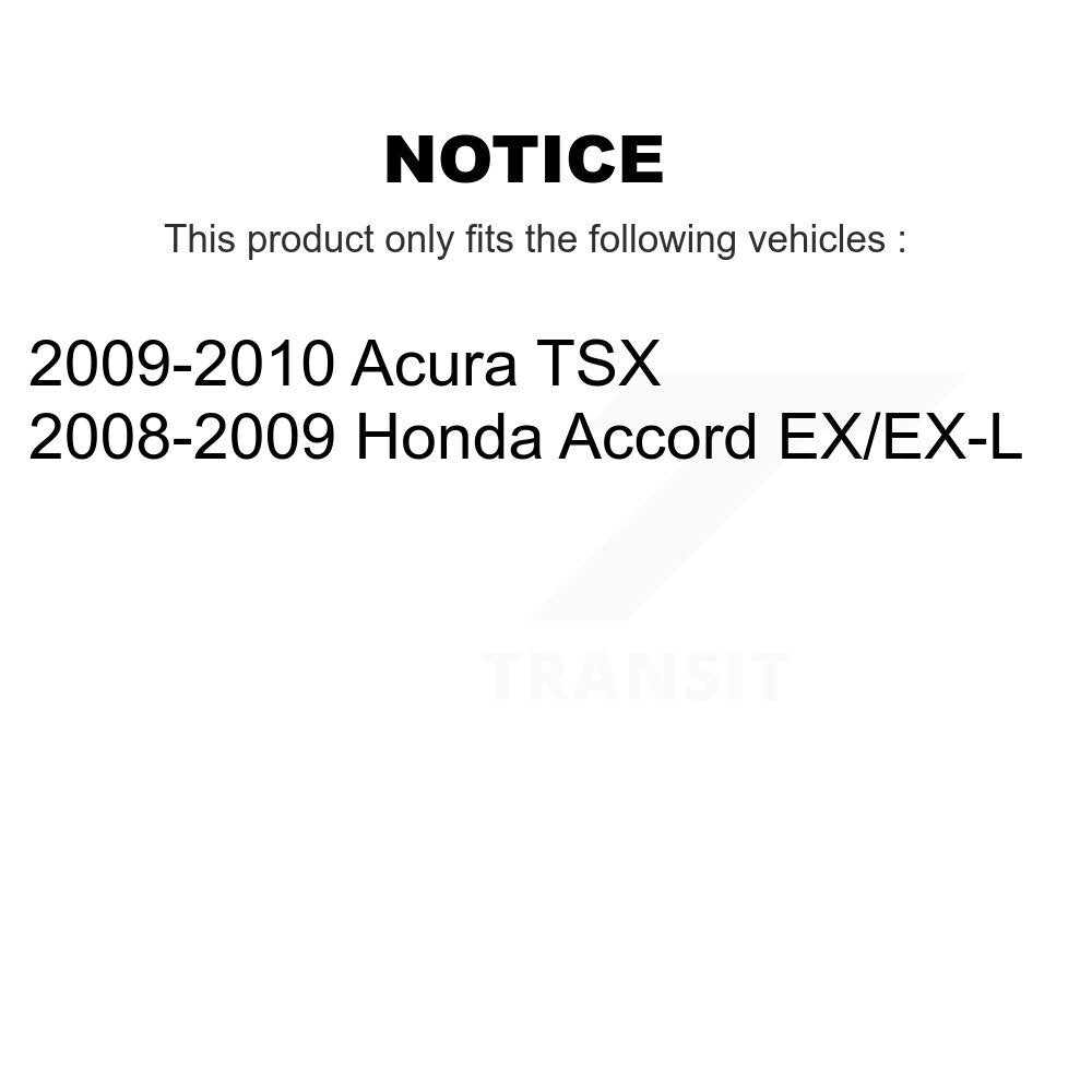 Front Rear Disc Brake Caliper Rotors & Ceramic Pad Kit (10Pc) For Honda Accord Acura TSX KC8-101208T