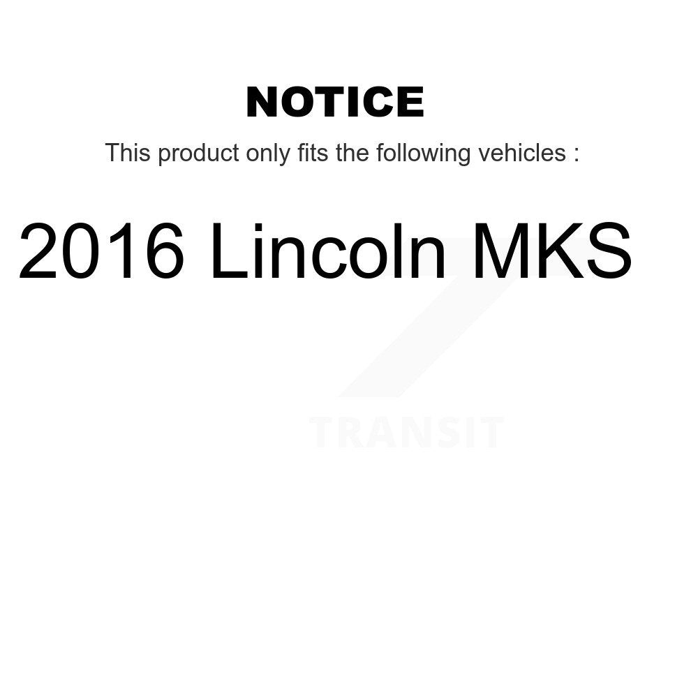 Front Rear Disc Brake Caliper Rotors And Ceramic Pads Kit (10Pc) For 2016 Lincoln MKS KC8-101237T