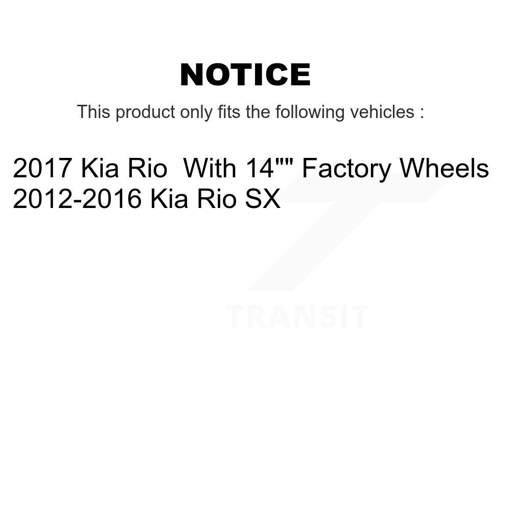 Front Rear Disc Brake Caliper Rotors And Ceramic Pads Kit (10Pc) For Kia Rio