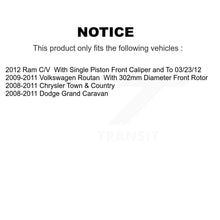 Load image into Gallery viewer, Front Rear Brake Caliper Rotor Ceramic Pad Kit (10Pc) For Dodge Grand Caravan Chrysler &amp; KC8-101290T