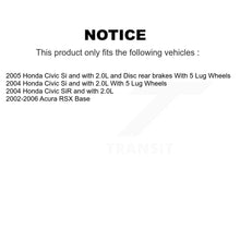 Load image into Gallery viewer, Front Rear Disc Brake Caliper Rotor And Ceramic Pad Kit (10Pc) For Honda Civic Acura RSX KC8-101307T