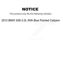 Load image into Gallery viewer, Rear Disc Brake Caliper Coated Rotors And Ceramic Pad Kit For 2012 BMW 328i 2.0L