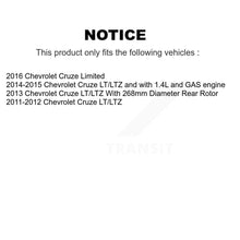 Charger l'image dans la galerie, Rear Disc Brake Coated Rotor &amp; Ceramic Pad Kit With Calipers For Chevrolet Cruze Limited