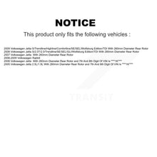 Charger l'image dans la galerie, Rear Disc Brake Coated Rotor &amp; Ceramic Pad Kit With Calipers For Volkswagen Jetta Rabbit