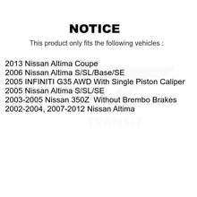 Load image into Gallery viewer, Front Rear Ceramic Brake Pads &amp; Parking Shoes Kit For Nissan Altima INFINITI G35