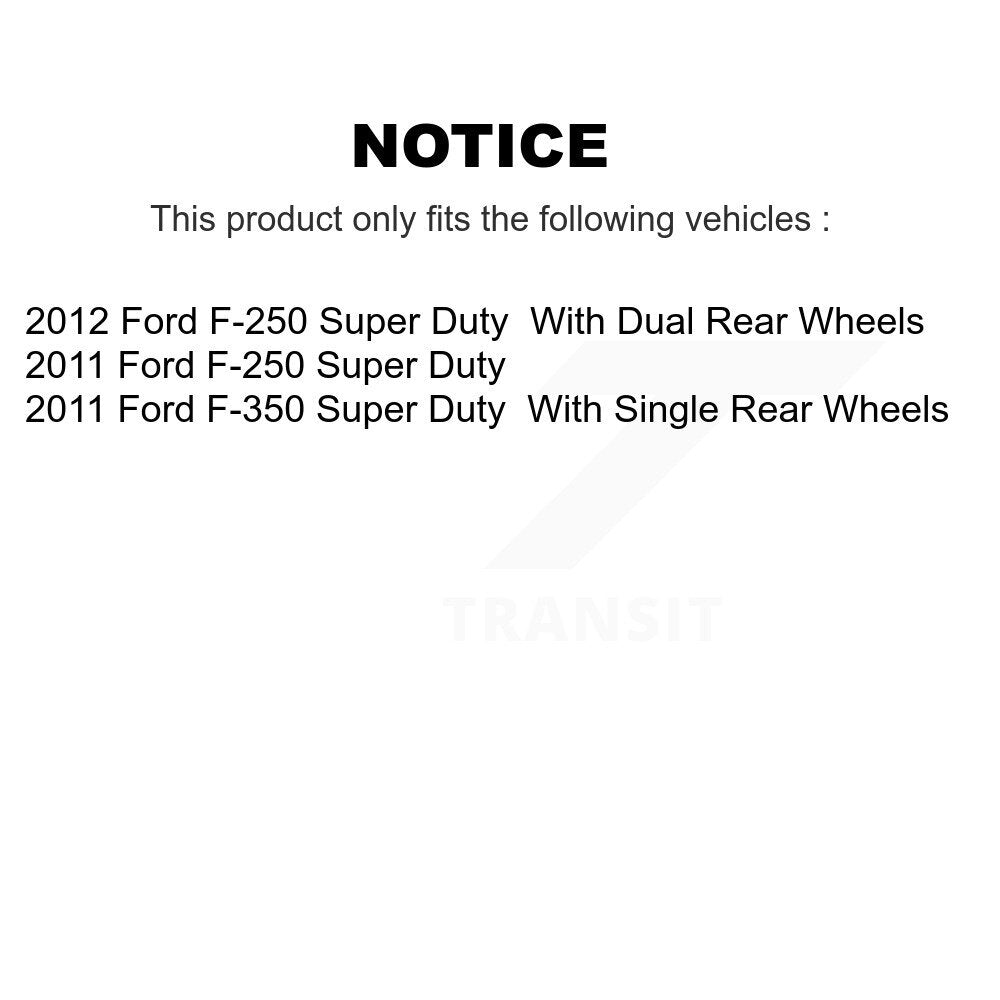 Front Rear Ceramic Brake Pads & Parking Shoe Kit For Ford F-250 Super Duty F-350