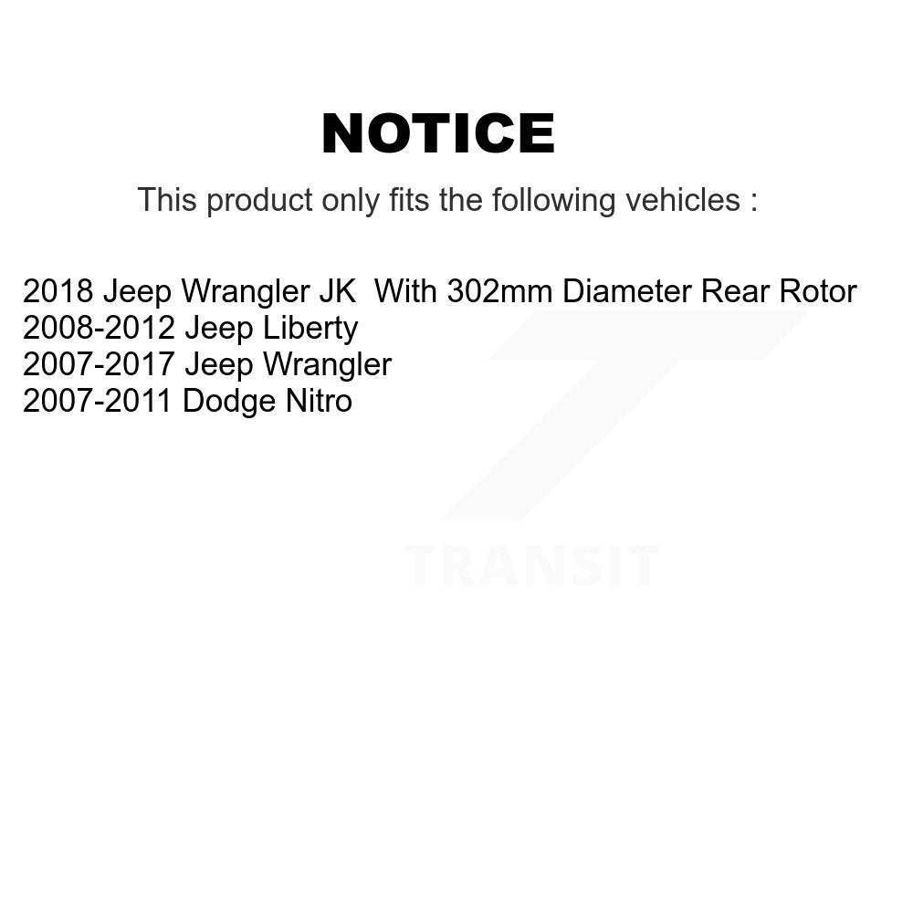 Front Rear Ceramic Brake Pads & Parking Shoe Kit For Jeep Wrangler Liberty Dodge