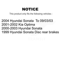 Charger l'image dans la galerie, Front Rear Ceramic Brake Pads And Parking Shoe Kit For Hyundai Sonata Kia Optima