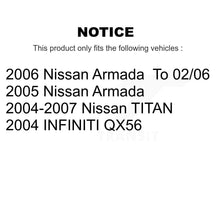 Load image into Gallery viewer, Front Rear Ceramic Brake Pads Parking Shoes Kit For Nissan Titan Armada INFINITI
