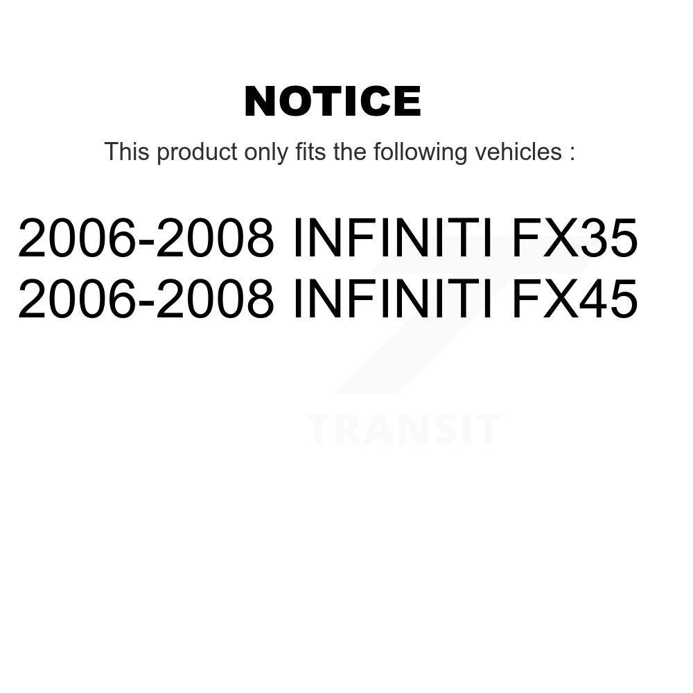 Front Rear Ceramic Brake Pads Parking Shoes Kit For 2006-2008 INFINITI FX35 FX45