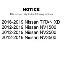Load image into Gallery viewer, Front Rear Ceramic Brake Pads Parking Shoe Kit For Nissan NV2500 Titan XD NV3500