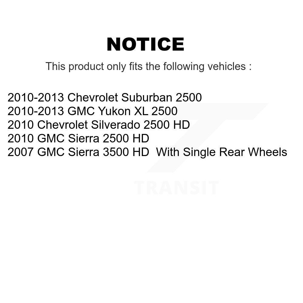 Front Rear Ceramic Brake Pads & Parking Shoe Kit For Chevrolet Silverado 2500 HD