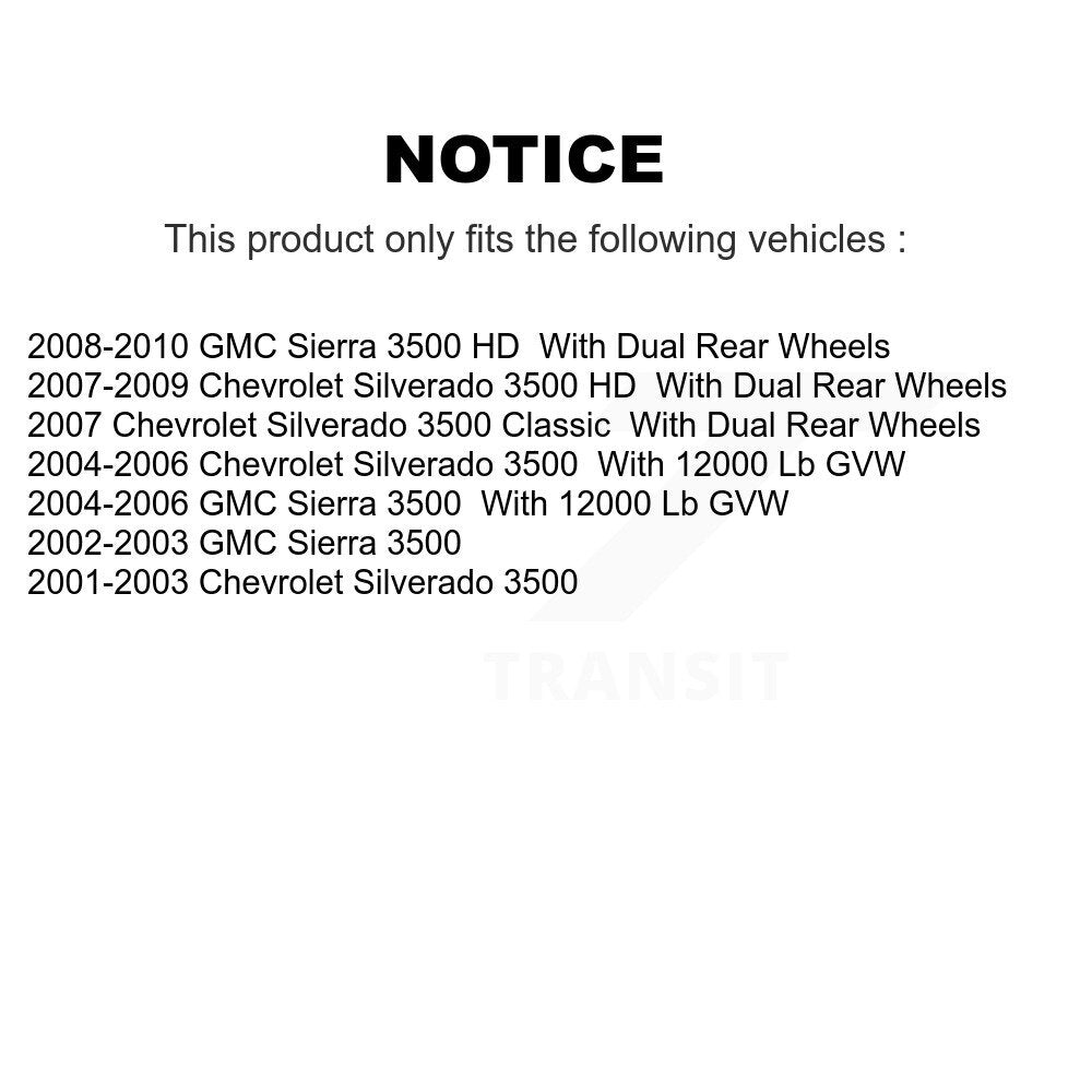 Front Rear Ceramic Brake Pads & Parking Shoe Kit For Chevrolet Silverado 3500 HD