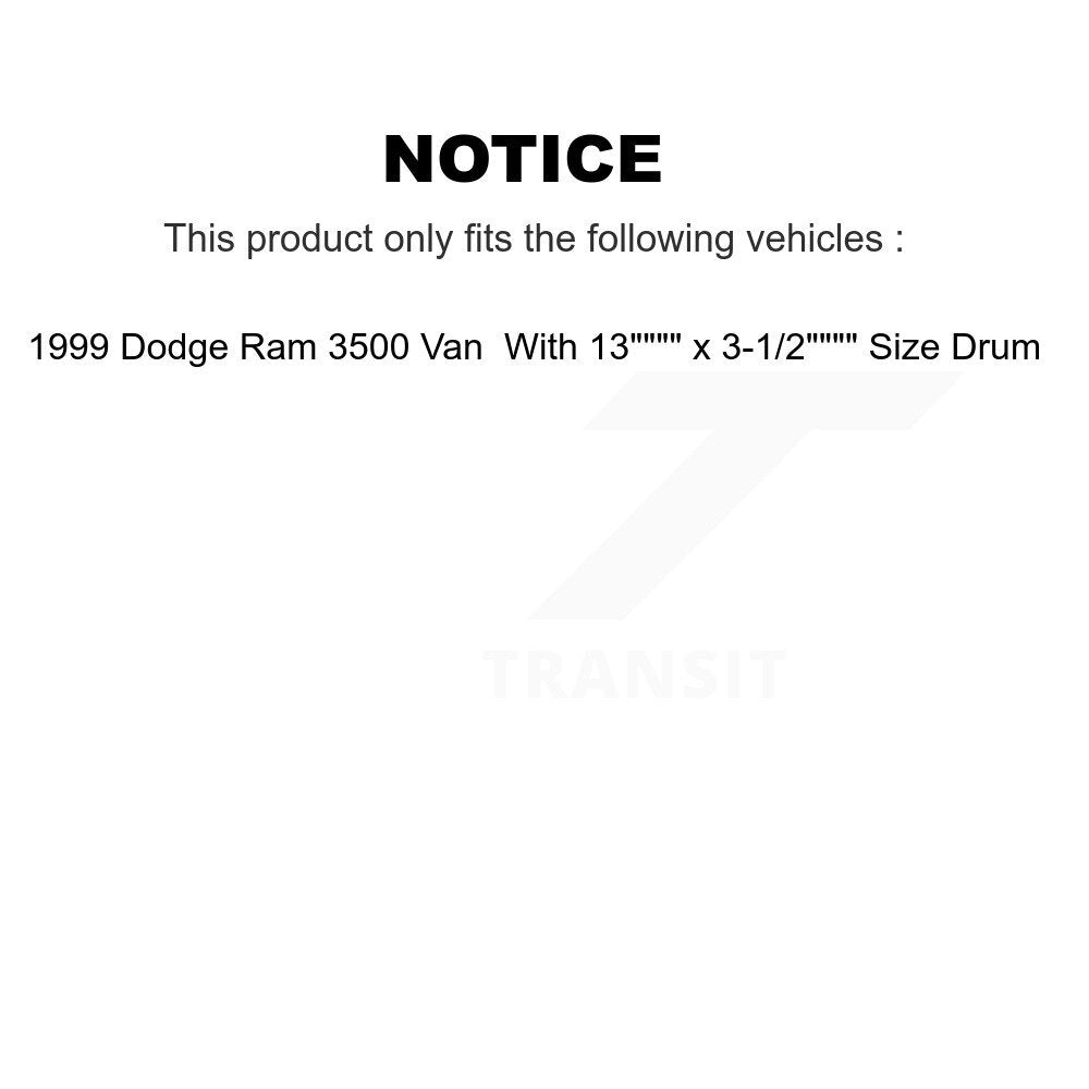Front Rear Ceramic Brake Pads And Drum Shoes Kit For Dodge Ram 3500 Van