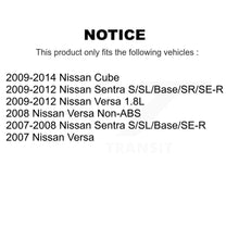Charger l'image dans la galerie, Front Rear Ceramic Brake Pads And Drum Shoes Kit For Nissan Sentra Versa Cube