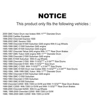 Load image into Gallery viewer, Front Rear Ceramic Brake Pads Drum Shoes Kit For Chevrolet C1500 K1500 GMC K2500