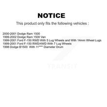 Charger l'image dans la galerie, Front Rear Ceramic Brake Pads &amp; Drum Shoes Kit For Ford F-150 Dodge Ram 1500 Van