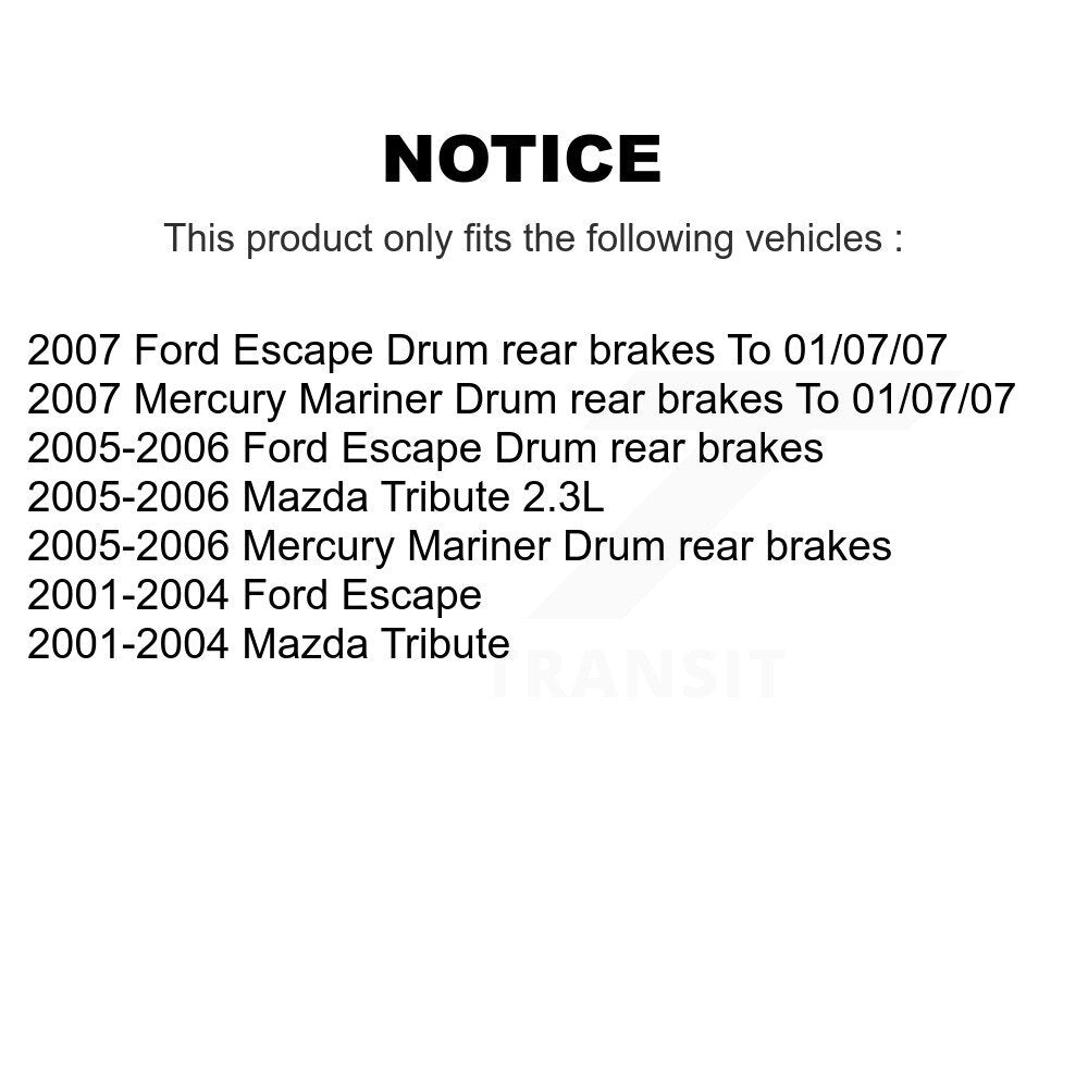 Front Rear Ceramic Brake Pads And Drum Shoes Kit For Ford Escape Mazda Tribute