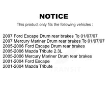 Charger l'image dans la galerie, Front Rear Ceramic Brake Pads And Drum Shoes Kit For Ford Escape Mazda Tribute