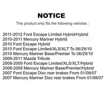Charger l'image dans la galerie, Front Rear Ceramic Brake Pads And Drum Shoes Kit For Ford Escape Mercury Mariner