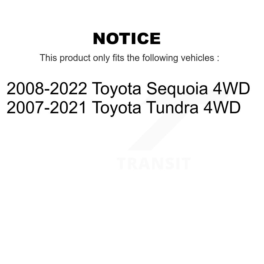 Front CV Axle Drive Shaft Complete Assembly Kit For Toyota Tundra Sequoia 4WD