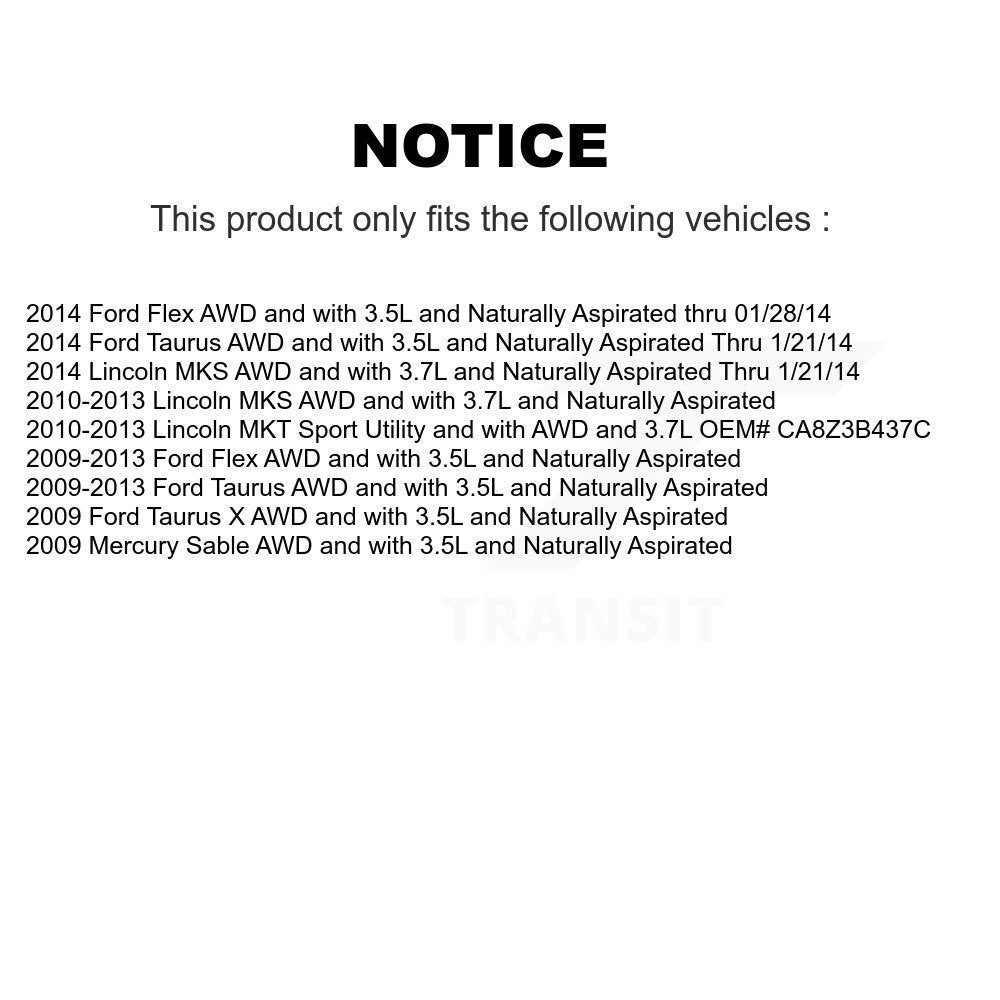 Front CV Axle Drive Shaft Kit For Ford Flex Taurus Lincoln MKS MKT X Mercury Sable KCV-100215