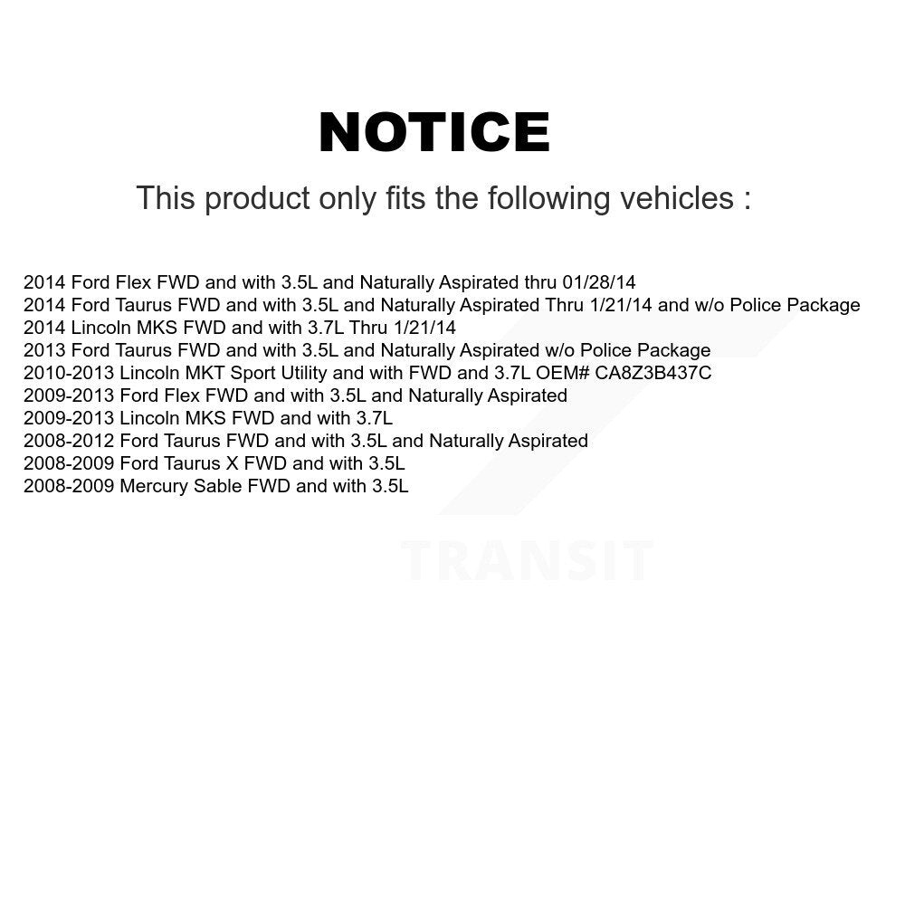 Front CV Axle Drive Shaft Kit For Ford Taurus Flex Lincoln MKS X MKT Mercury Sable KCV-100216