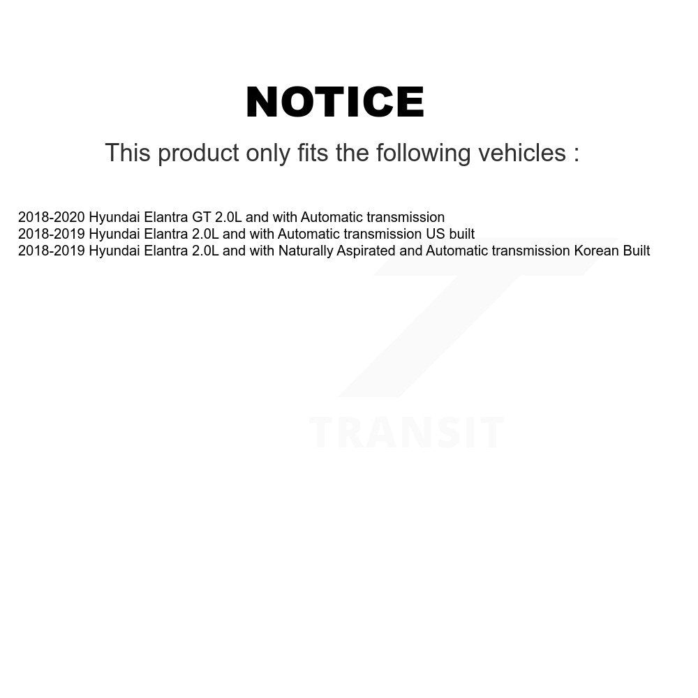 Front CV Axle Drive Shaft Kit For Hyundai Elantra GT 2.0L with Automatic transmission KCV-100275