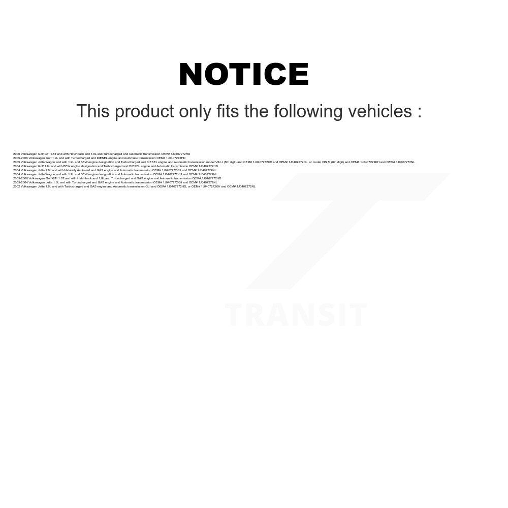 Front CV Axle Drive Shaft Complete Assembly Kit For Volkswagen Golf KCV-100318