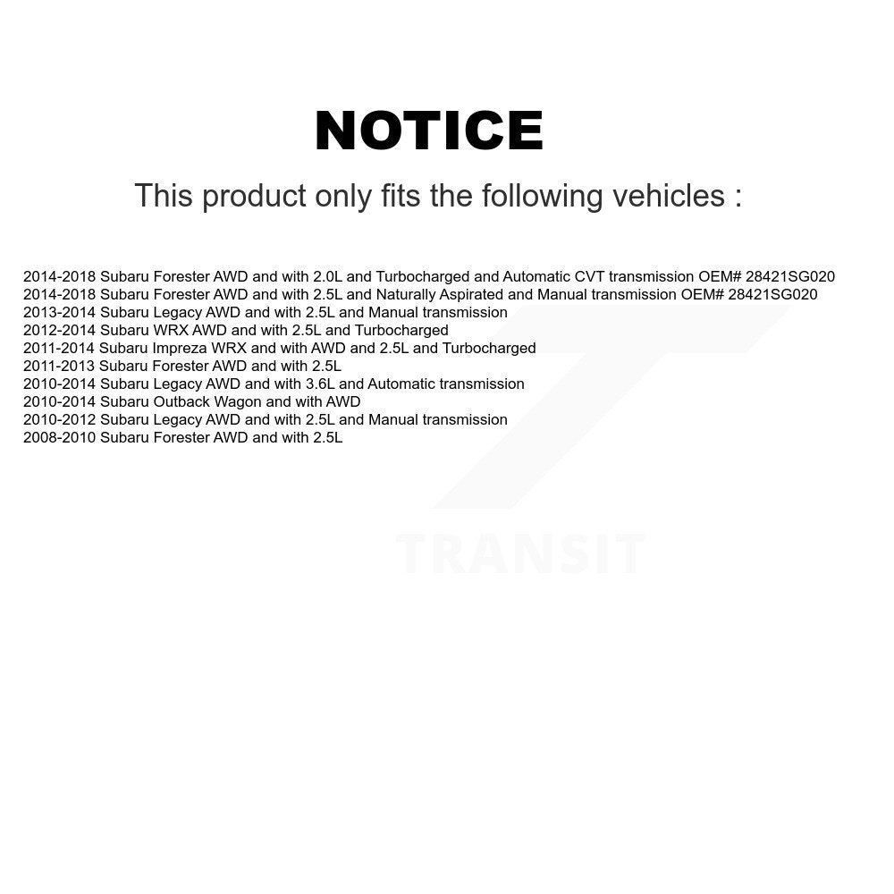 Rear CV Axle Drive Shaft Assembly Kit For Subaru Forester Impreza Outback Legacy WRX KCV-100387
